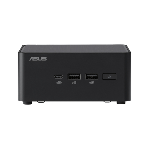 платформа для ПК/ Nettop ASUS NUC Model: NUC14RVH, Intel® Core™ 3 Processor 100U, 2xDDR5-5600 SO-DIMM supp, Intel® Graphics, Wi-Fi 6E AX211, BT v5.3, 3xUSB 3.2 Gen2, 1xUSB 2.0, 1xUSB 3.2 Gen2 Type-C + 2xT-bolt 4 Type-C w/DP 1.4, 2xHDMI 2.1, 1xRJ45 LAN, 1xDC-in, Supp: 128GB~4TB M.2 2280 NVMe™ PCIe® 4.0 x 4 SSD+128GB~1TB M.2 2242 NVMe™ PCIe® 4.0 x 4 SSD+128GB~4TB 2.5" SATA SSD/HDD?, 19VDC, 4.74A, 90W Adapter, W/O OS, ASUS LOGO, Black