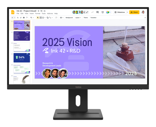 Монитор Lenovo 27" ThinkVision E27Q-40 черный IPS LED 4ms 16:9 HDMI M/M матовая HAS Piv 1500:1 350cd 178гр/178гр 2560x1440 100Hz DP QHD 6.2кг