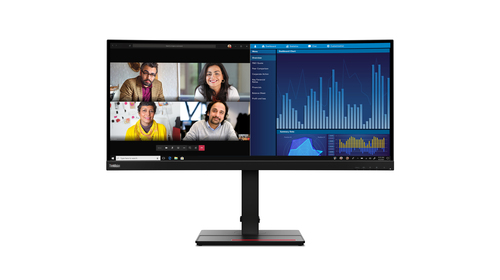Монитор Lenovo 34" ThinkVision P34w-20 черный IPS LED 6ms 21:9 HDMI M/M HAS Piv 300cd 178гр/178гр 3440x1440 60Hz DP WQ HD 2K (1440p) USB 10.8кг