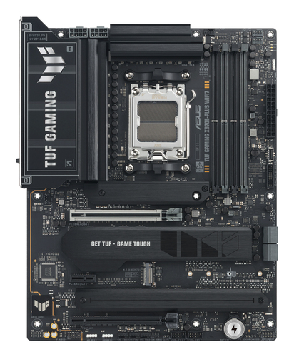 Материнская плата ASUS TUF GAMING X870E-PLUS WIFI7, AM5, X870E, 4*DDR5, 4*SATA, 4*M.2, 4*USB 2.0, 7*USB 3.2, 2*Type-C, 2*PCIx16, 1*PCIx1, HDMI, ATX, 90MB1M70-M0EAY0