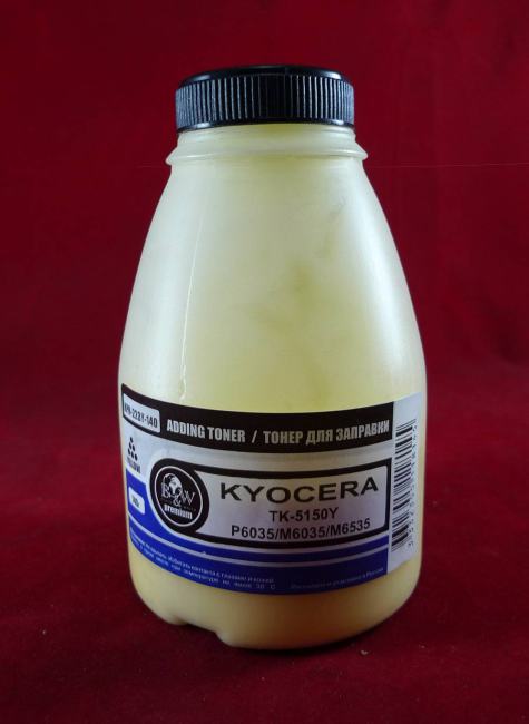 KPR-223Y-140 Тонер для Kyocera TK-5150Y, P6035/M6035/M6535 Yellow (фл.  140г) B&W Premium
