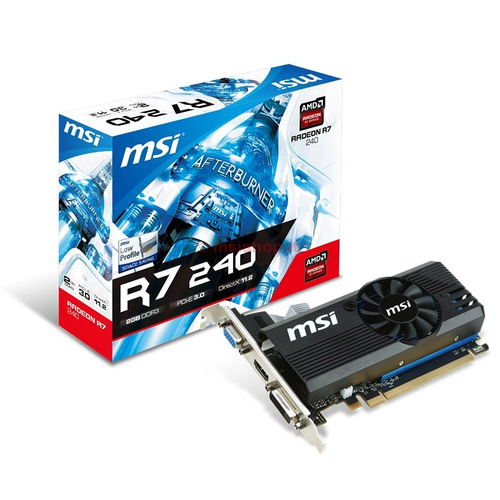 MSI ATI R7 240 2GD3 LP (V1) 2GB DDR3 128bit 780/1800 DVI-I/HDMI/VGA RTL