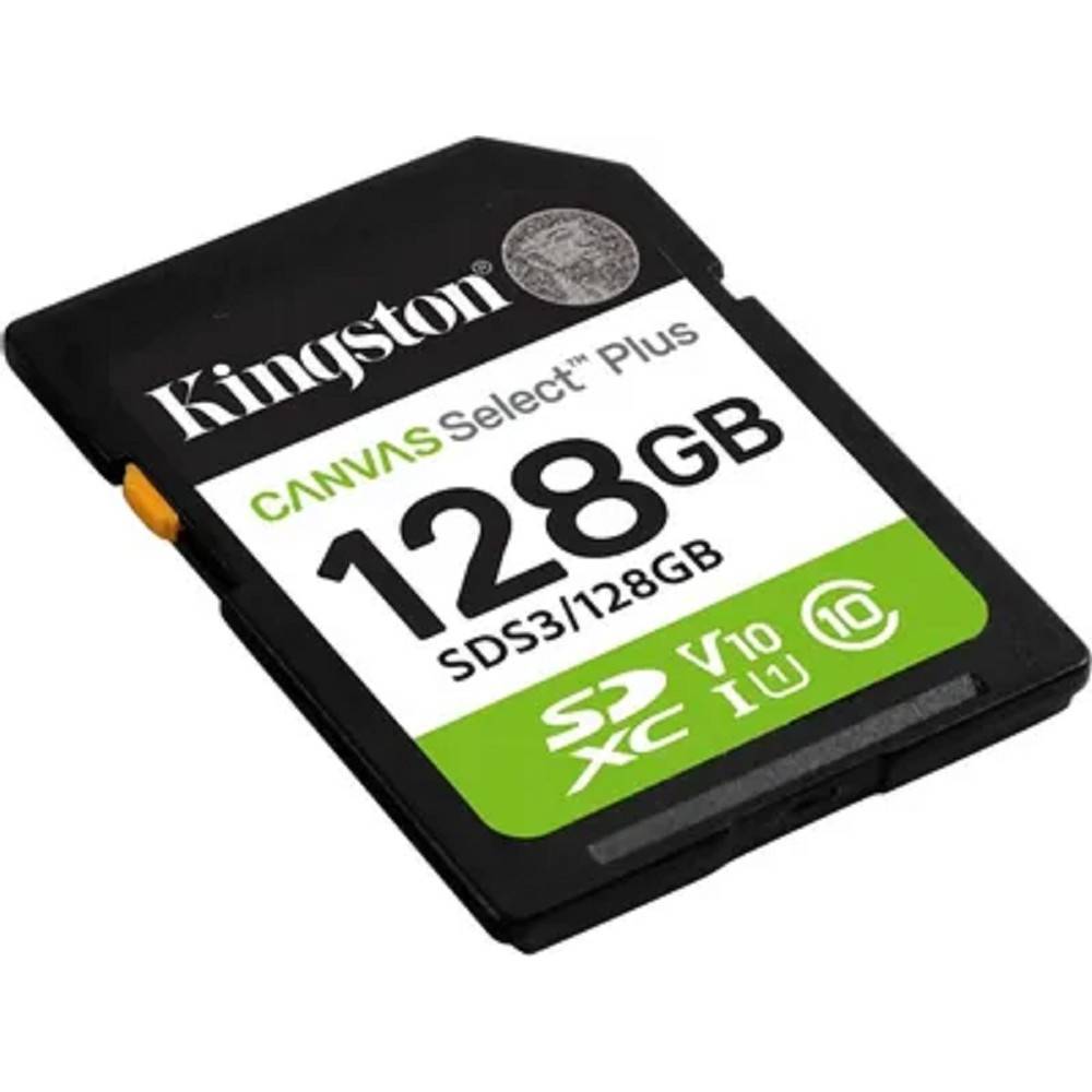 Kingston SecureDigital 128GB Canvas Select Plus Gen3 150MB/s C10 UHS-I U1 V10