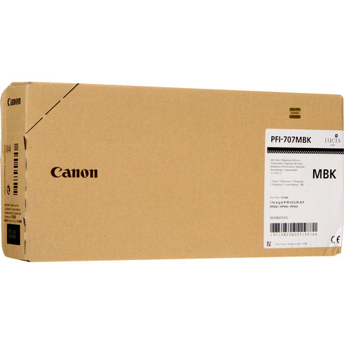 Картридж Canon PFI-707MBK Canon для плоттера iPF830/840/850. Чёрный матовый. 700 мл.