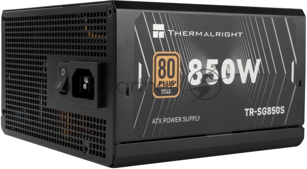 Блок питания Thermalright, 850W 80+ Gold (ATX, 3.1, PCIe 5.1, Non-modular, 1x24(20+4)pin, 1xCPU 8(4+4)pin, 2xPCIe*2 8(6+2)pin, 5xSATA3, 1x12+4pin (12VHPWR PCIe 5.1 12+4pin 600mm), 3xMOLEX4pin, Active, 120x120мм, 150x140x86mm, APFC, black)
