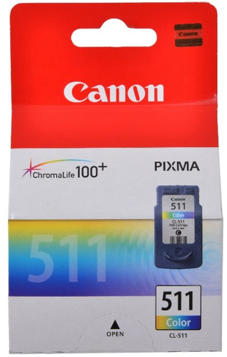 Canon CL-511 2972B007 Картридж для PIXMA MP240, PIXMA MP260, PIXMA MX320, PIXMA MX330 EMB, Цветной, 244стр., 9 мл.  ( 2972B009 )