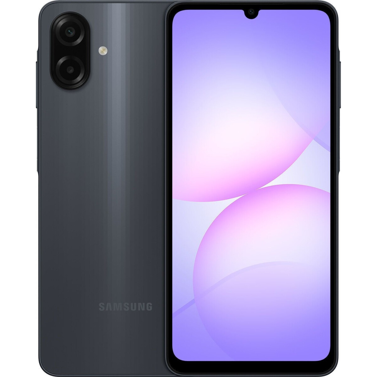 Samsung SM-A075F Galaxy A07 64Gb 4Gb черный моноблок 3G 4G 2Sim 6.7" 720x1600 Android 15 SM-A075FZKDCAU