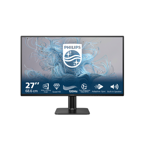 Монитор Philips 27E2N2500 27'', 2560x1440, IPS, 120hz, 1500:1, 300cd, 4ms, DMI 2.0, DP 1.4, VESA, 3Y, Black/ Philips 27E2N2500 27'', 2560x1440, IPS, 120hz, 1500:1, 300cd, 4ms, DMI 2.0, DP 1.4, VESA, 3Y, Black
