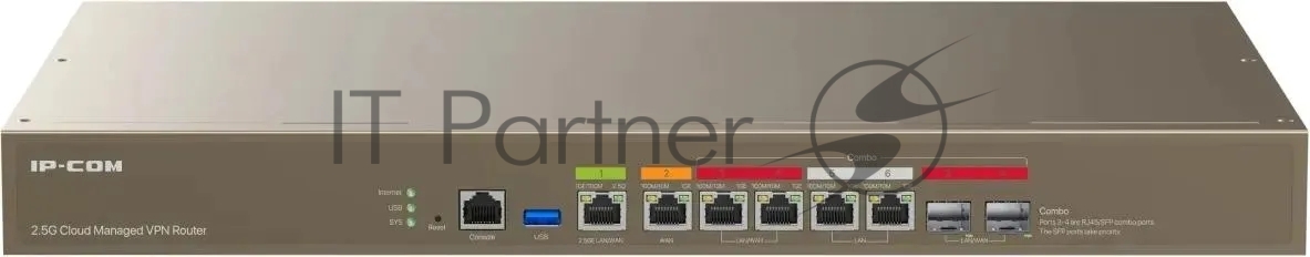 Маршрутизатор IP-COM M50-F, 1×2.5GE, 5×GE, 2×SFP