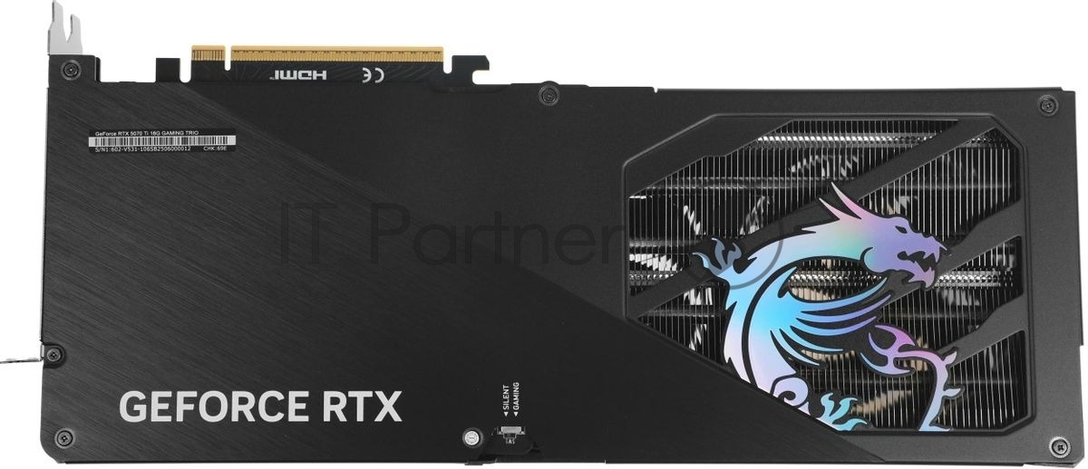 Видеокарта MSI GeForce RTX 5070 Ti 16G GAMING TRIO, 16Gb GDDR7, 256 bit, HDMIx1, DPx3, GPU 2452 MHz