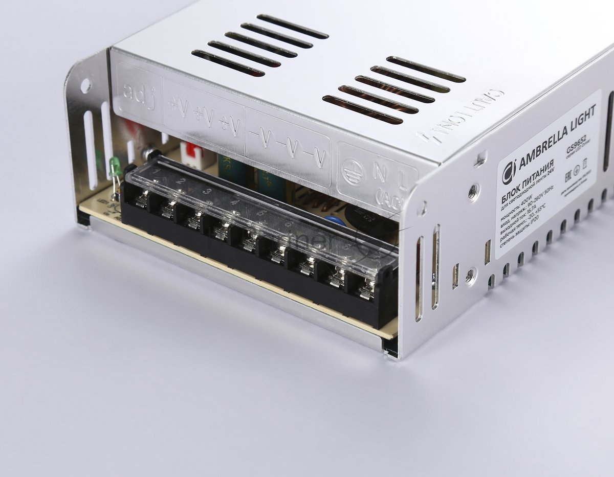 Блок питания 24V 400W 16.7A IP20 90-260V 215*115*50