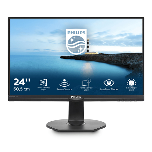 Монитор 23.8" PHILIPS 241B7QPTEB/00 Black с поворотом экрана (IPS, LED, 1920x1080, 5 ms, 178°/178°, 250 cd/m, 20M:1, +HDMI, +DisplayPort, +MiniDP, +4xUSB, +MM)