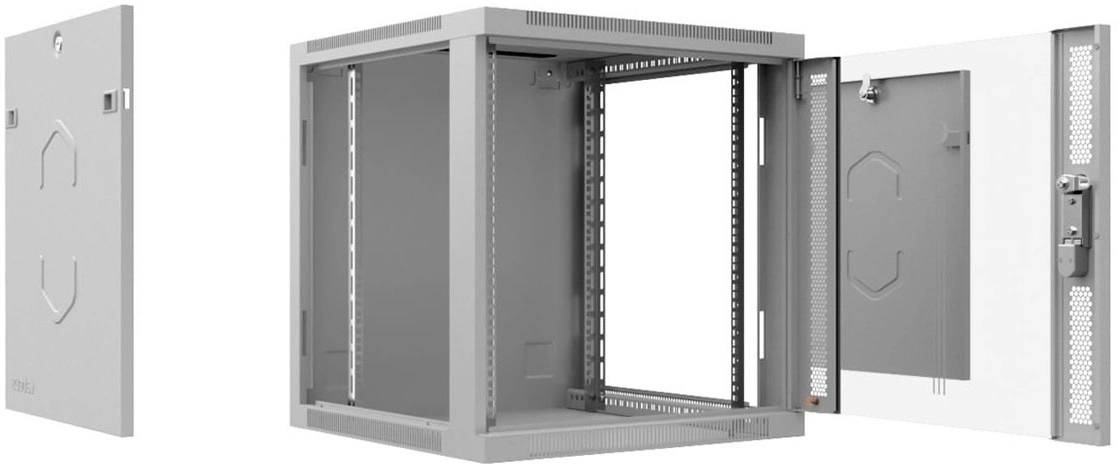 Шкаф телекоммуникационный настенный Cabeus SH-05F-15U60/60-R, 15U, 19", стеклянная дверь, серый