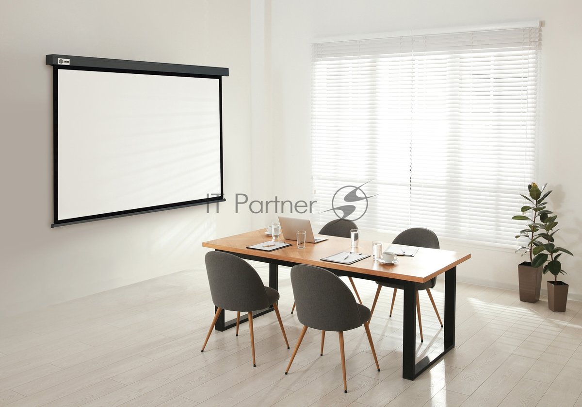 Экран Cactus 150x150 см Wallscreen CS-PSW-150X150-SG 1:1 настенно-потолочный рулонный серый