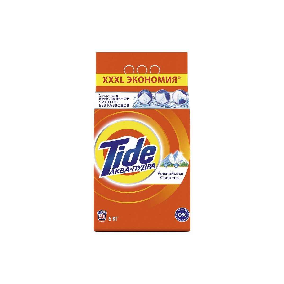 Стиральный порошок Tide 219415, автомат, Альпийская свежесть, 6 кг