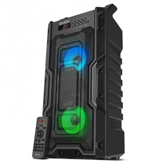 Портативная колонка Sven PS-435, 2.0, черный, 20 Вт, Bluetooth, аудиовход 3.5 мм, USB, 2000мАч