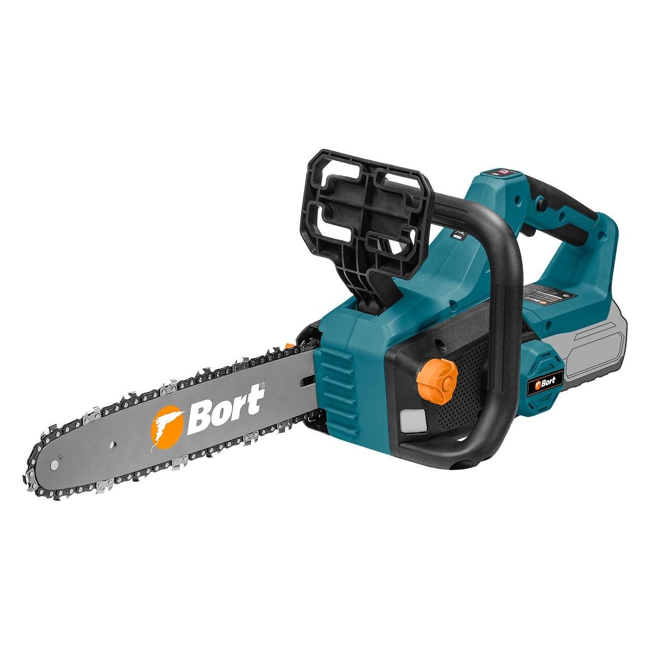 Bort BKS-2112-LI Цепная пила аккумуляторная (БЕЗ АКБ И ЗУ) {18В Li-Ion, Makita 18V LXT,  шина 305мм, Бесщеточный, Шаг цепи, дюйм 3/8, холостого хода, об/мин 0-3 500, вес 2.7 кг} [93419788]
