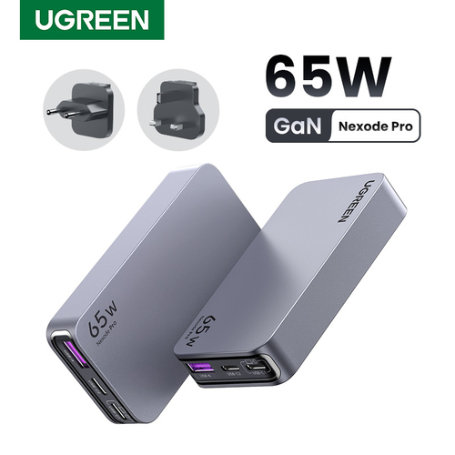 Сетевое зарядное устройство UGREEN X753 (25356)Nexode Pro 65W Ultra Slim USB-A+2*USB-C GaN Tech Fast Charger EU. Цвет: серый
