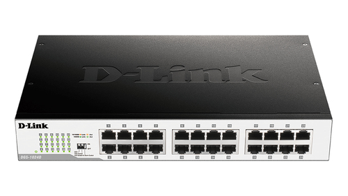 Коммутатор D-Link Неуправляемый коммутатор, 24x1000Base-T, защита от статического электричества до 1 кВ, корпус металл