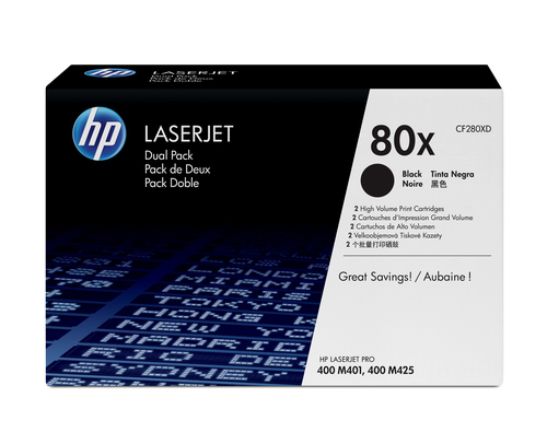 Картридж HP CF280XD/CF280XF,Black{LJ Pro 400 MFP M425dn/M425dw M401a/M401d/M401dn/M401dw, Black, (2х6900p}
