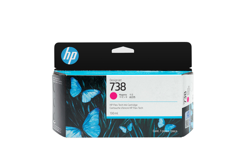 498N6A - 738 130-ml Magenta DesignJet Ink Cartridge for DesignJet T850 130 ml.