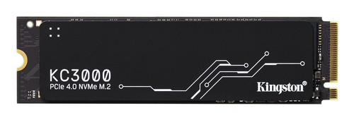 Твердотельный накопитель/ Kingston SSD KC3000, 1024GB, M.2(22x80mm), NVMe, PCIe 4.0 x4, 3D TLC, R/W 7000/6000MB/s, IOPs 900 000/1 000 000, DRAM buffer 1024MB, TBW 800, DWPD 0.71, with Heat Spreader (60 мес)