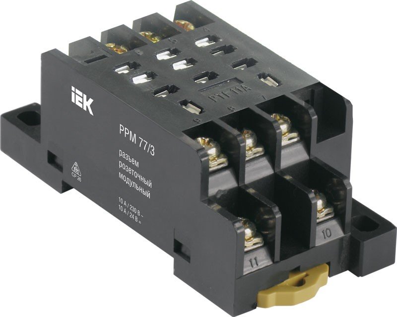 Разъем розеточный IEK RRP10D-RRM-4, для РЭК77/4, 230В, 10А