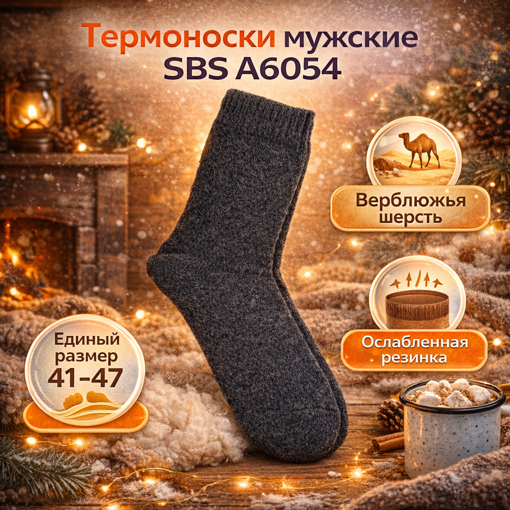 Термоноски мужские СВС А6054 размер 41-47