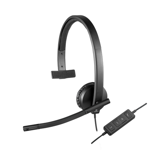 Logitech Headset Mono H570e (гарнитура, USB,  с  рег.  громкости) <981-000571>