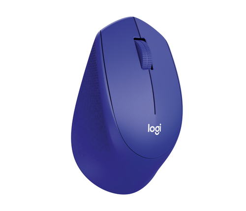 Мышь Logitech - M330 Silent Plus, Беспроводная, 2.4 ГГц, 10 метров, Optical, 1000 dpi, 3 btns, цвет синий, 910-004925