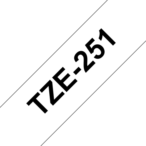 Картридж для Brother TZe-251 (TZ251) с ламинированной лентой,24 мм (8м, чёрный текст на белом фоне) MyLabel
