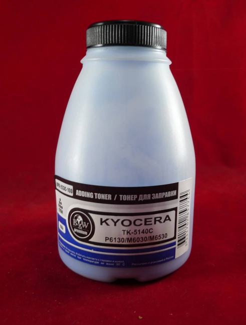 KPR-223C-100 Тонер для Kyocera TK-5140C, P6130/M6030/M6530 Cyan (фл. 100г)  5K B&W Premium