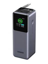 Внешний аккумулятор UGREEN PB726 (95670B) 165W Power Bank 20000mAh USB-C&USB-A с выдвижным кабелем (ССС). Цвет: серый космос