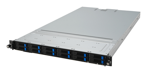 Серверная платформа/ ASUS RS501A-E12-RS12U, 1U, 1 x  SP5 LGA6096 360W, 24 x DDR5 6400/4800*, 12x 2.5" NVMe hsb, 2 x M.2 22110, up to 3 PCIe Gen5 + 1 OCP3.0, up tp 2 single-wide GPU, 2 x 1GbE RJ-45 LAN, 1+1 1600W