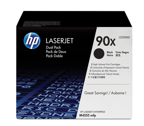 Тонер-картридж HP 90X Black Dual Pack для LJ M4555/h/f/fskm mfp Enterprise M602n/M602dn/M602x/M603n/M603dn/M603xh (2х24000 стр) ( CE390XD )
