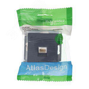 Розетка Schneider Electric ATN000783, RJ45, кат.5E, AtlasDesign, грифель