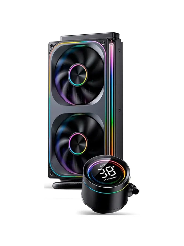 Комплект водяного охлаждения JONSBO TH-240 Black LGA 1700/1200/115X/AM5/AM4 (TDP 260W, ARGB FAN and PUMP, PWM, DUAL FAN 120mm) RET
