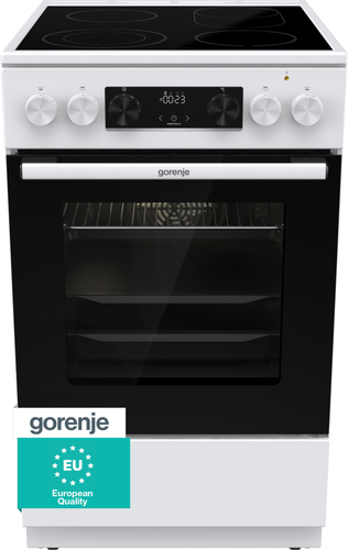 Плита электрическая Gorenje GECS5C70WA белый, конфорок 4 электрических, духовка 70 л, 50 см x 85 см x 59.4 см