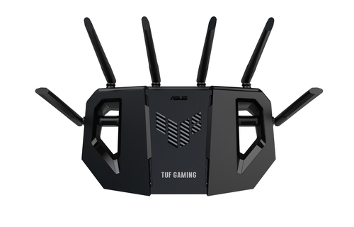 Беспроводной маршрутизатор Asus - TUF Gaming BE6500, 2.4 и 5 ГГц, 5764Мб/с, IEEE 802.11 a/b/g/n/ac/ax/be, 3x RJ-45, 2.5 Гб/с, mac address filtering, 6 antennas, 1-USB, чёрный, TUF-BE6500