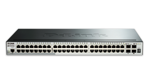 Коммутатор Управляемый D-Link - DGS-1510-52X, Layer 2, 48-1GbE, 4-SFP+, ROM-32MB, RAM-256MB, SNMP, telnet, Web, CLI, в стойку, серебристый, DGS-1510-52X/A2A