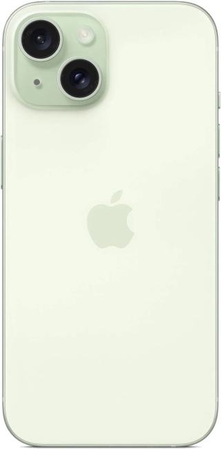 MTPA3HN/A Смартфон Apple A3090 iPhone 15 256Gb зеленый моноблок 3G 4G 1Sim 6.1" 1179x2556 iOS 17  48Mpix 802.11 a/b/g/n/