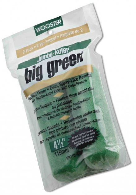 Wooster RR310 Валик малярный J-KOTER BIG GREEN 4 1/2, ворс 0,63 см., длина 11,43 см (2шт)