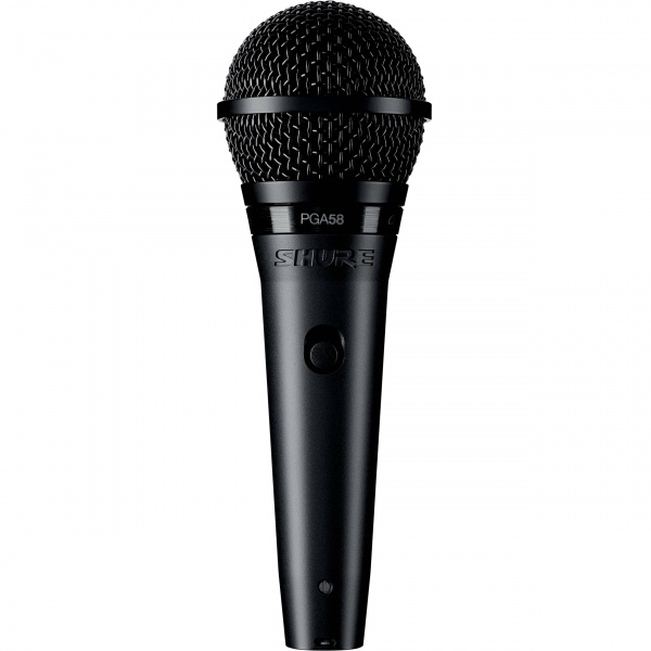 Кардиоидный вокальный микрофон SHURE PGA58-QTR-E c выключателем, с кабелем XLR -1/4'