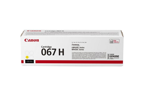 Картридж лазерный Canon 067HY 5103C002 желтый бар.в компл. (2400стр.) для Canon LBP631/633/MF651/655/657