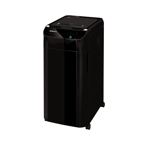 Шредер Fellowes AutoMax 350C с автоподачей (секр.P-4) фрагменты 350лист. 68лтр. скрепки скобы пл.карты CD