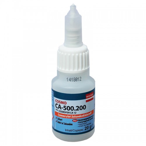 Клей цианоакрилатный секундный 20гр Cosmo CA-500.200 (Cosmofen CA 12) FL95