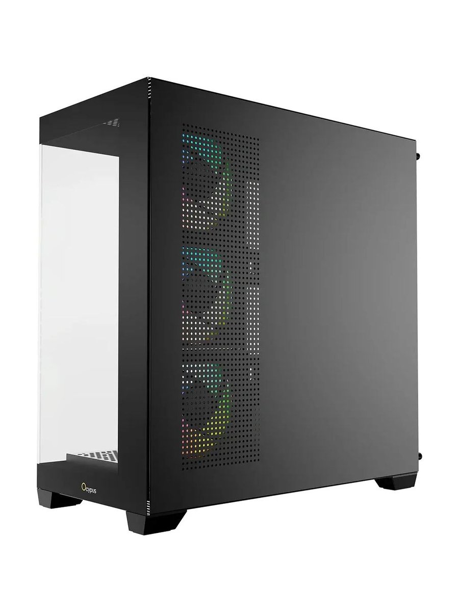 Корпус Ocypus Gamma C72 BK ARGB, ATX, USB3.0*1+USB2.0*2, SIDE 3x120mm ARGB, REAR 1x120mm ARGB