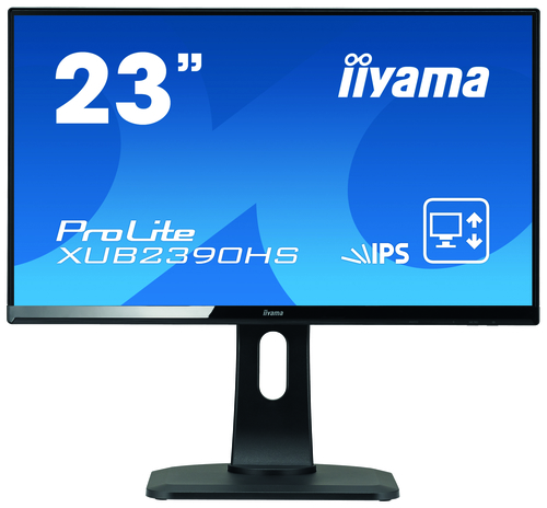 Монитор IIYAMA 23" XUB2390HS-B1 black {AH-IPS LED 5ms 16:9 DVI HDMI M/M матовая HAS Pivot 1000:1 250cd 160гр/160гр 1080x1920 D-Sub}