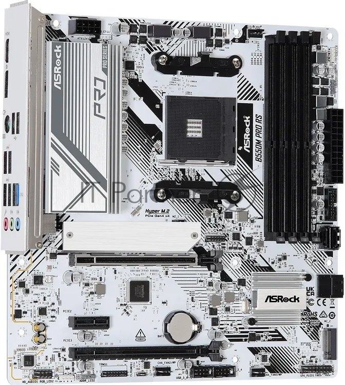 Материнская плата ASRock B550M PRO RS, AM4, AMD B550, 4xDDR4, 4xSATA, 1xPCIe 4.0 x16, 1xPCIe 3.0 x16, 1xPCIe 3.0 x1, 1xHDMI, 1xDisplayPort, 1x 2.5Gb LAN, 4xUSB 3.2 Gen1, 2xUSB 2.0, 5x3.5 мм, 7.1, microATX