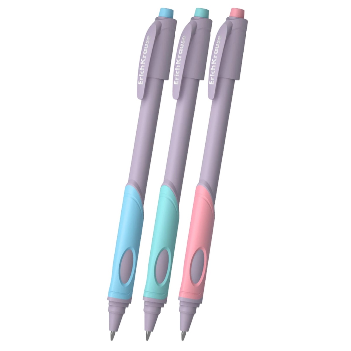Ручка шариковая Erich Krause ErgoLine Kids Pastel (0.25мм, синяя) (62037), 1шт.